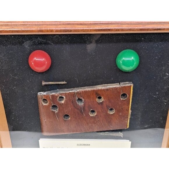 Vintage Antique Ditchburn Boat Ship Shadow Box Memorabilia W/ Write Up Collect - Picture 2 of 5